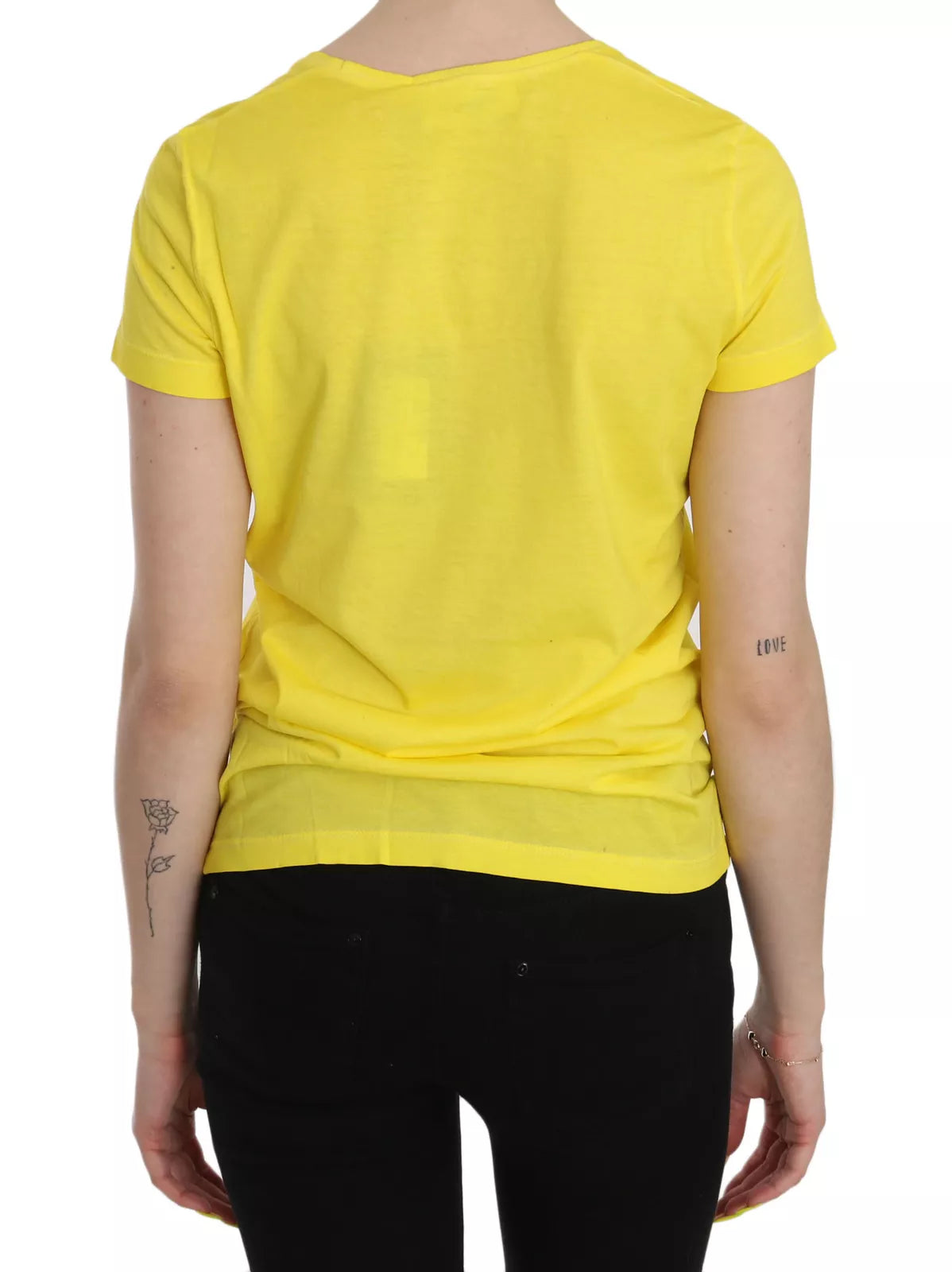 Dsquared² Sarı Yuvarlak Yaka Kısa Kollu Gömlek Üst Bluz